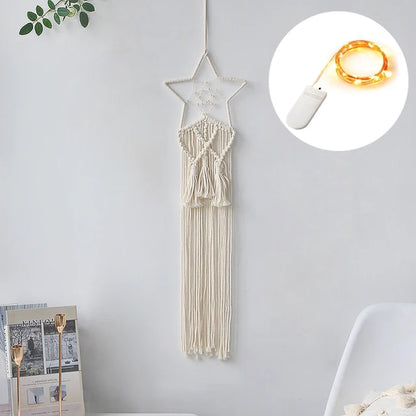 Macrame Dream Catcher Boho Moon Dreamcaters Macrame Wall Hanging Ramadan Decoration Baby Room Home Wall Decor Kids Nursery Gift