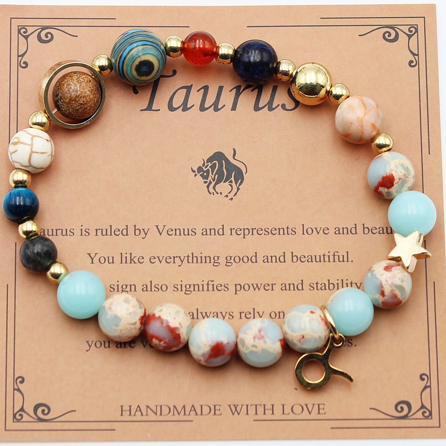 Twelve Constellations Zodiac Bracelets – Handmade Astrology Crystal Jewelry