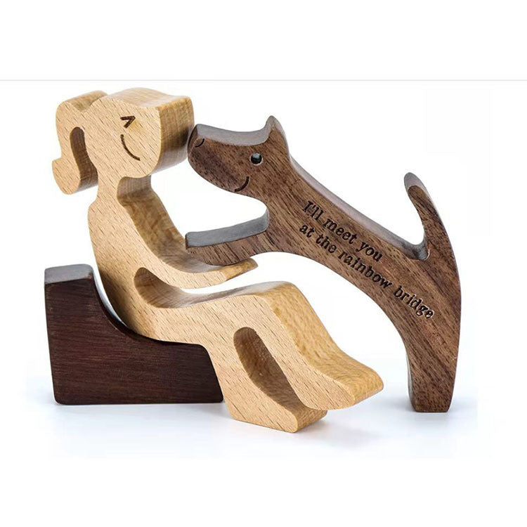 Handmade Wooden Dog Pet Memorial Ornament