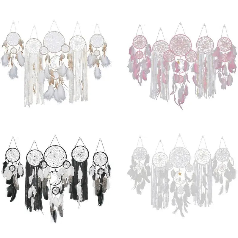 Dream Catchers Wall Hanging Dream Catchers Large Macrame Dream Catcher Wall Hanging White Boho Dream Catcher for Home Decoration