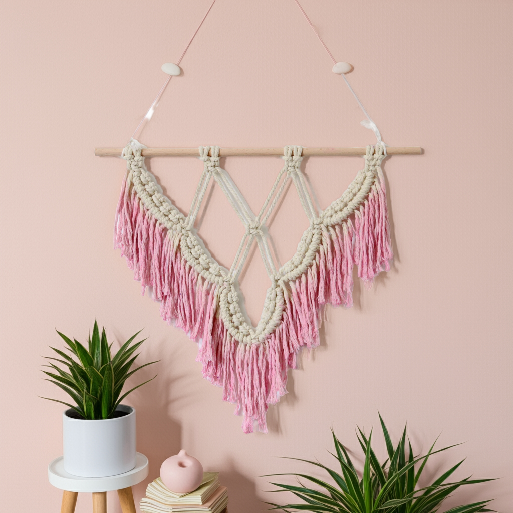 Boho Macrame Wall Hanging Handmade Cotton Rope Home Décor