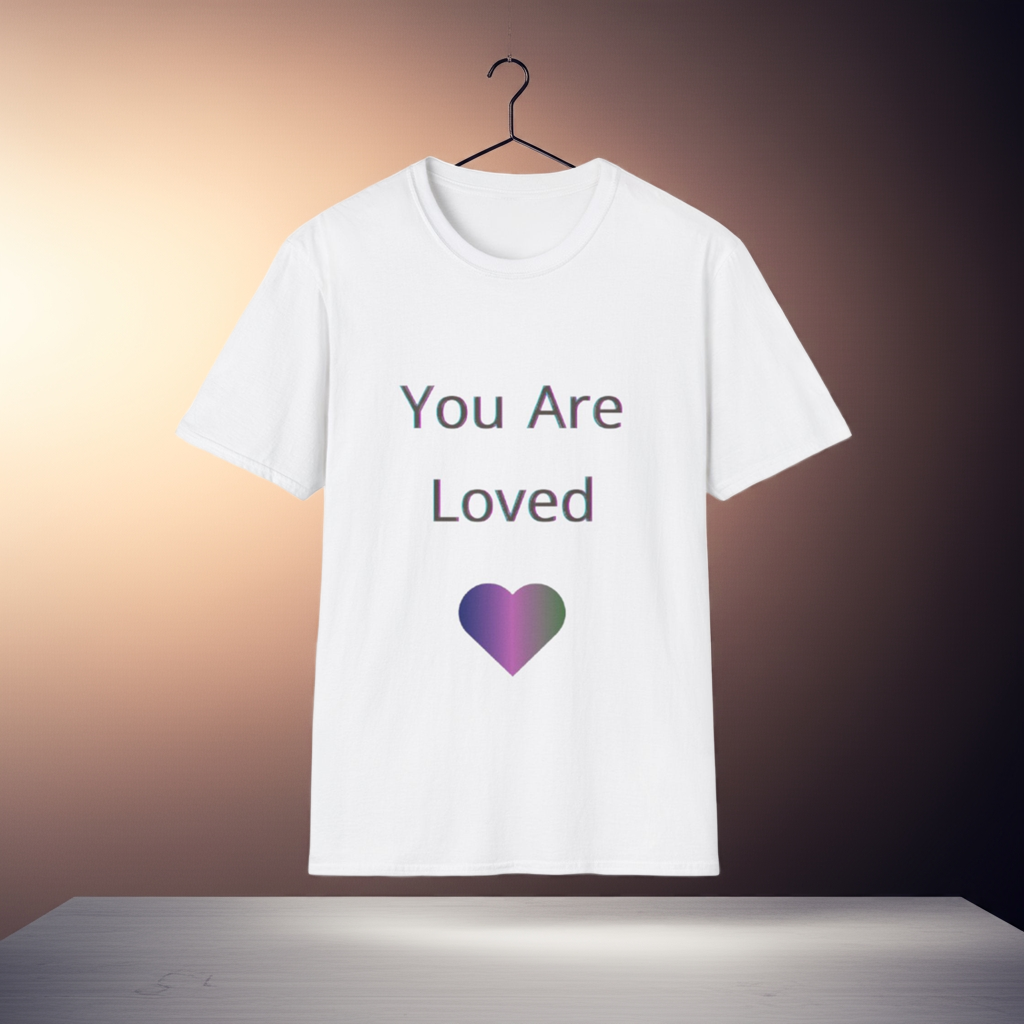 You Are Loved Unisex Softstyle T-Shirt | Heartwarming Graphic Tee for Gift Giving, Affirmation, Comfort Wear