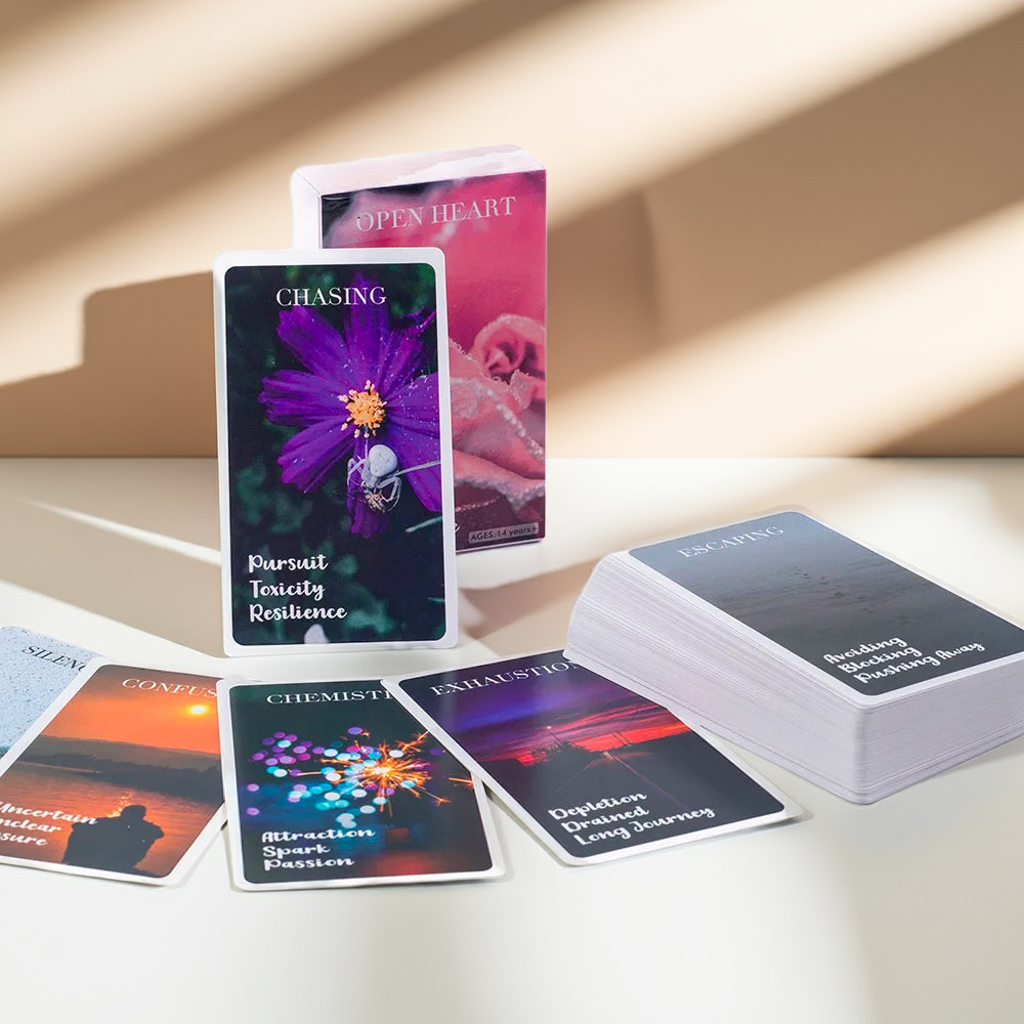 Hearts Hidden Secrets Oracle – 78 Twin Flame & Feelings Message Cards