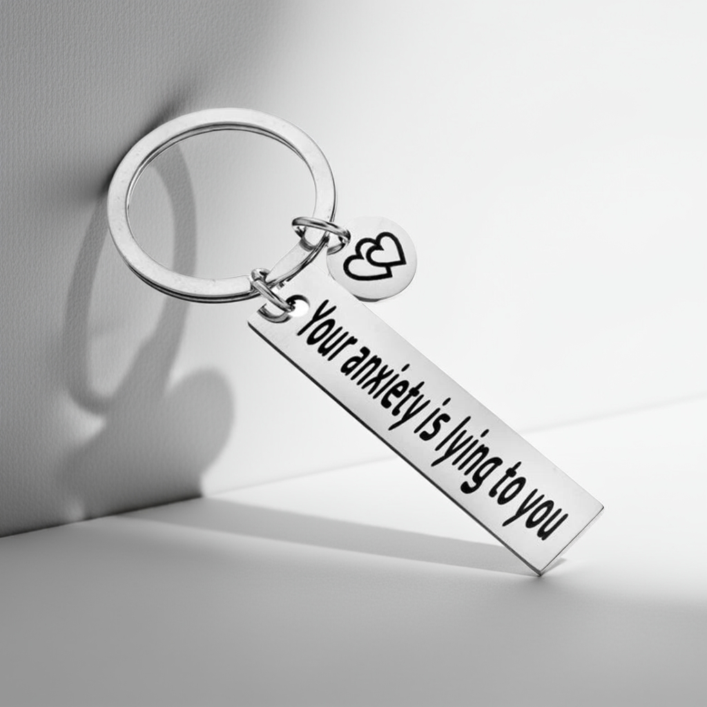 Mindfulness Keychain for Anxiety Relief, Self Care, and Mental Health Support