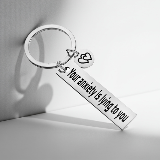 Mindfulness Keychain for Anxiety Relief, Self Care, and Mental Health Support