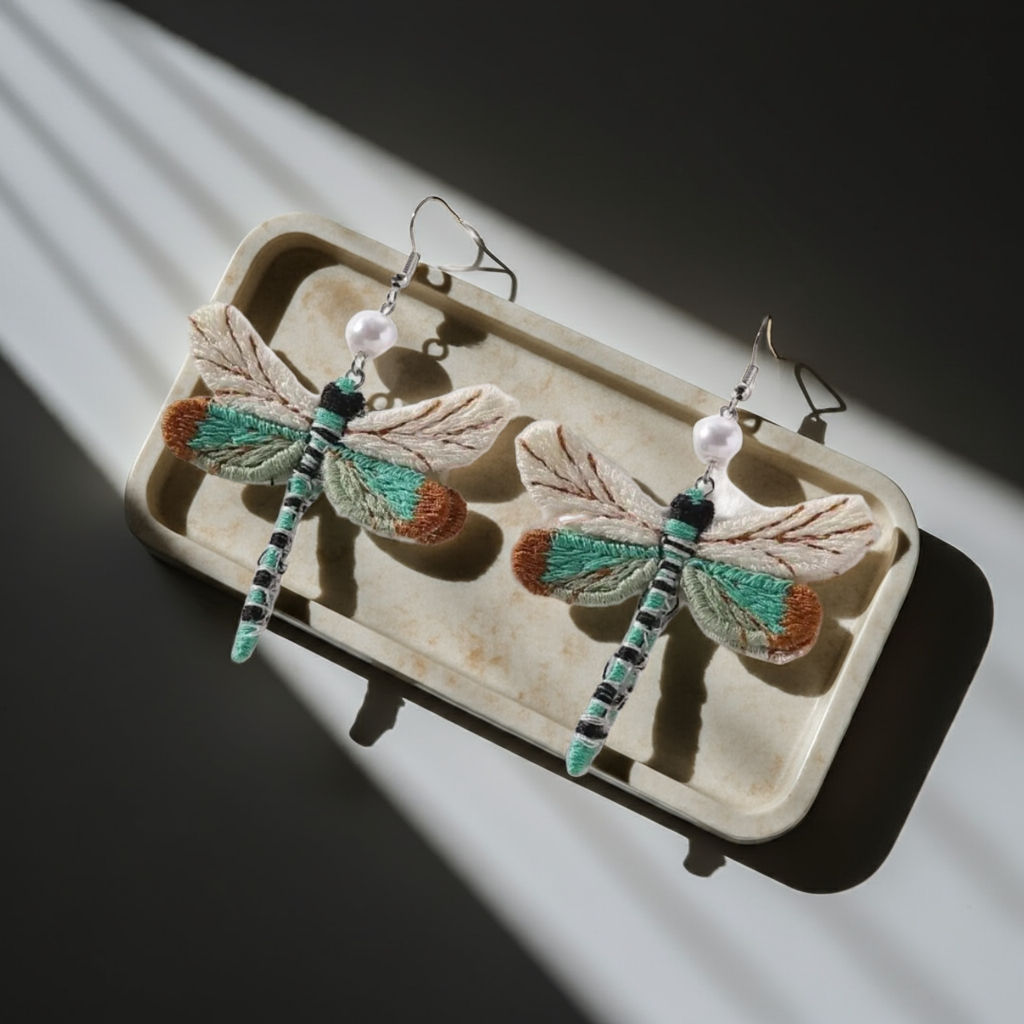 Boho Dragonfly Earrings – Handmade Bohemian Drop Jewelry for Women