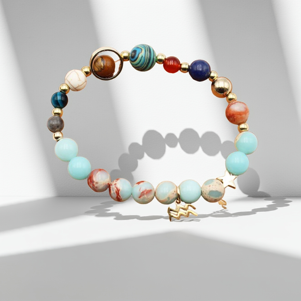 Twelve Constellations Zodiac Bracelets – Handmade Astrology Crystal Jewelry