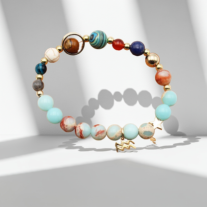 Twelve Constellations Zodiac Bracelets – Handmade Astrology Crystal Jewelry