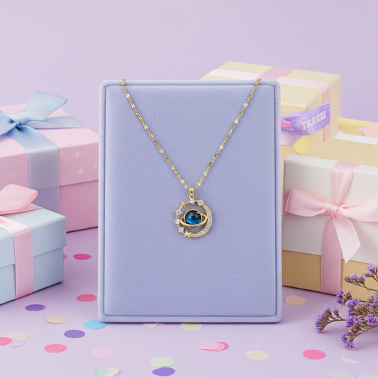 Celestial Moon & Star Pendant Necklace