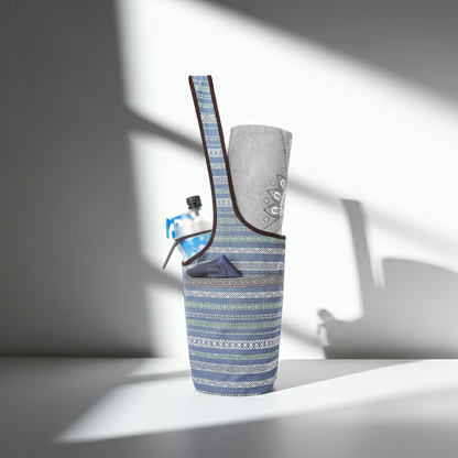 Large Capacity Yoga Mat Bag for Women Canvas Gym Tote Fitness Travel Shoulder Bag