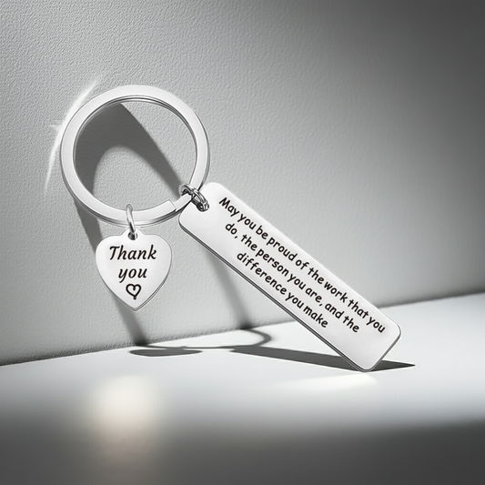 The Difference You Make Motivational Stainless Steel Keychain Gift